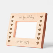 Mariage Heart Motif Cadre photo en bois personnali (Gauche)