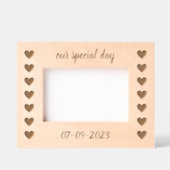 Mariage Heart Motif Cadre photo en bois personnali (Recto)