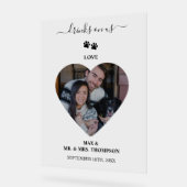 Mariage Heart Photo Couple Pet Dog Boissons sur no (Angle)