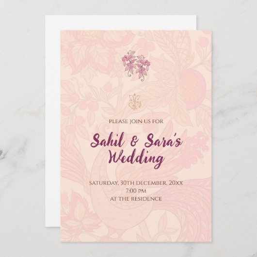 Mariage hindou indien Faire-part de mariage numéri