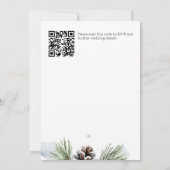 Mariage hiver aquarelle neige pins modèle (Dos)