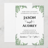 mariage hiver enregistrer la date invitations (Devant / Derrière)