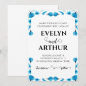 mariage hiver enregistrer la date invitations (Devant / Derrière)