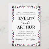 mariage hiver enregistrer la date invitations (Devant)