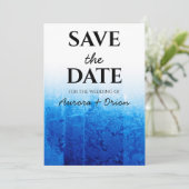 mariage hiver enregistrer la date invitations (Debout devant)