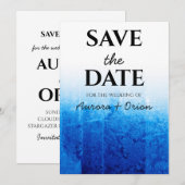 mariage hiver enregistrer la date invitations (Devant / Derrière)