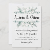 mariage hiver enregistrer la date invitations (Devant)