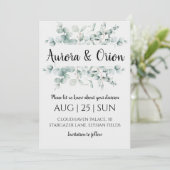 mariage hiver enregistrer la date invitations (Debout devant)