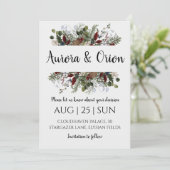 mariage hiver enregistrer la date invitations (Debout devant)