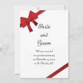 Mariage hivernal des vaches rouges / Faire-part d' (Devant)