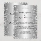 Mariage hivernal mignon Invitation (Devant / Derrière)