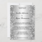 Mariage hivernal mignon Invitation (Devant)