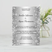 Mariage hivernal mignon Invitation (Debout devant)