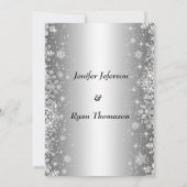 Mariage hivernal mignon Invitation (Dos)