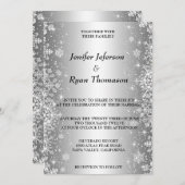 Mariage hivernal mignon Invitation (Devant / Derrière)