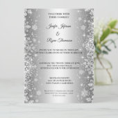Mariage hivernal mignon Invitation (Debout devant)