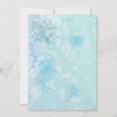 Mariage hivernal pins invitation enneigée (Dos)