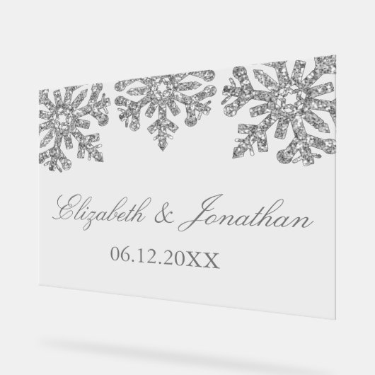 Mariage hivernal Silver Snowflake (Angle)