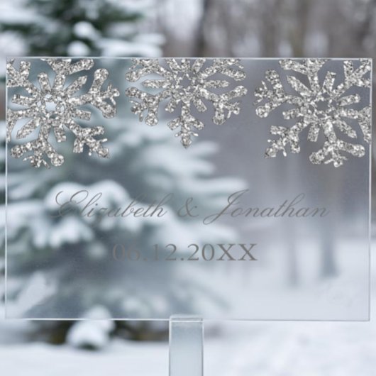 Mariage hivernal Silver Snowflake