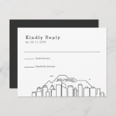 Mariage Hollywood | Stylisé Skyline RSVP (Devant / Derrière)