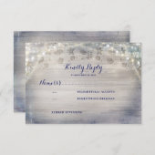 Mariage horizontal rustique nautique RSVP (Devant / Derrière)