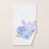Mariage Hydrangea Bleu et Lavande Clair (Serviette à main)
