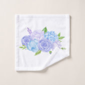 Mariage Hydrangea Bleu et Lavande Clair (Gant de toilette)