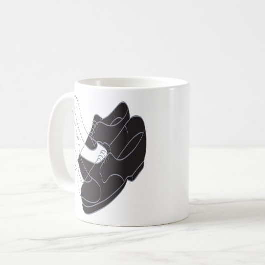 Mariage I, Design classique café blanc Mug (Devant gauche)