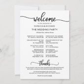 Mariage Icon Icon Chic Script Wedding Programme (Dos)