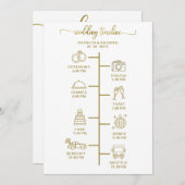 Mariage Icon Icon Chic Script Wedding Programme (Devant / Derrière)