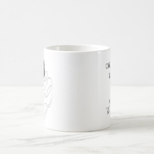 Mariage III, Design classique café blanc Mug (Centre)