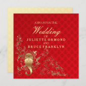 Mariage indien - Carte d'invitation (Devant / Derrière)