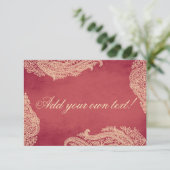 Mariage indien, Cartes de table, Cartes de place,  (Debout devant)