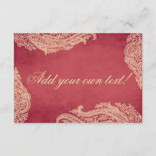 Mariage indien, Cartes de table, Cartes de place,