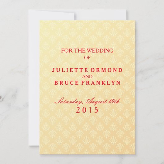 Mariage Indien - Enregistrer La Carte Date (Dos)