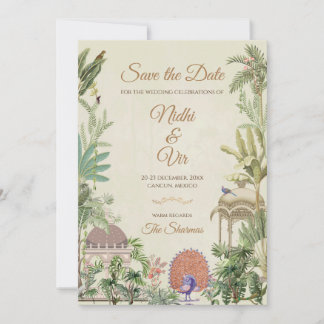 Mariage indien Enregistrer la date Invitation Digi