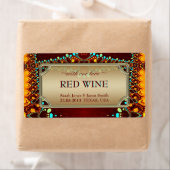 Mariage indien exotique Étiquettes de vin (En situation)