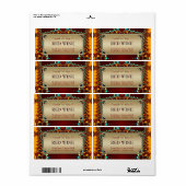 Mariage indien exotique Étiquettes de vin (Feuille entière)