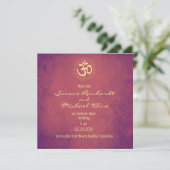 Mariage indien, faire-part de mariage indou, OM (Debout devant)