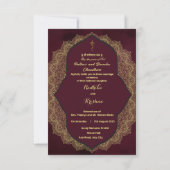 Mariage indien hindu Ganesha invitation (Dos)