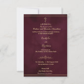 Mariage indien hindu Ganesha invitation (Dos)