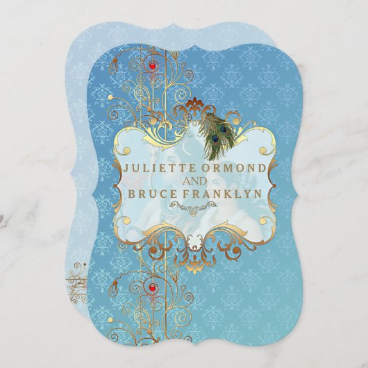 Mariage indien II - Carte d'invitation (Devant / Derrière)