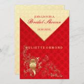 Mariage indien - Invitation de douche nuptiale (Devant / Derrière)