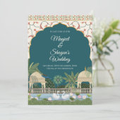 Mariage indien numérique Faire-part de mariage ind (Debout devant)