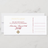 Mariage indien rouge - Faire-part / carte rack (Dos)