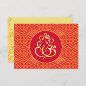 Mariage indien RSVP (Devant / Derrière)