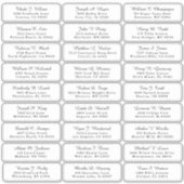 Mariage individuel Étiquettes de adresse invités (Devant)