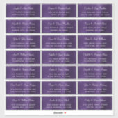 Mariage individuel violet foncé Étiquettes de adr (Feuille)