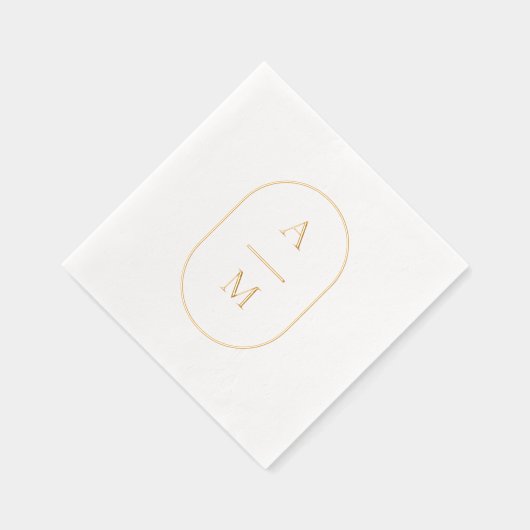 Mariage initial ovale Phuile Stampé serviettes (Droite)