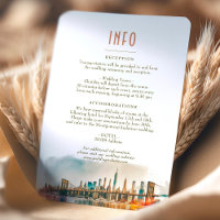 Mariage Insérer INFO et détails Invitation New Yor